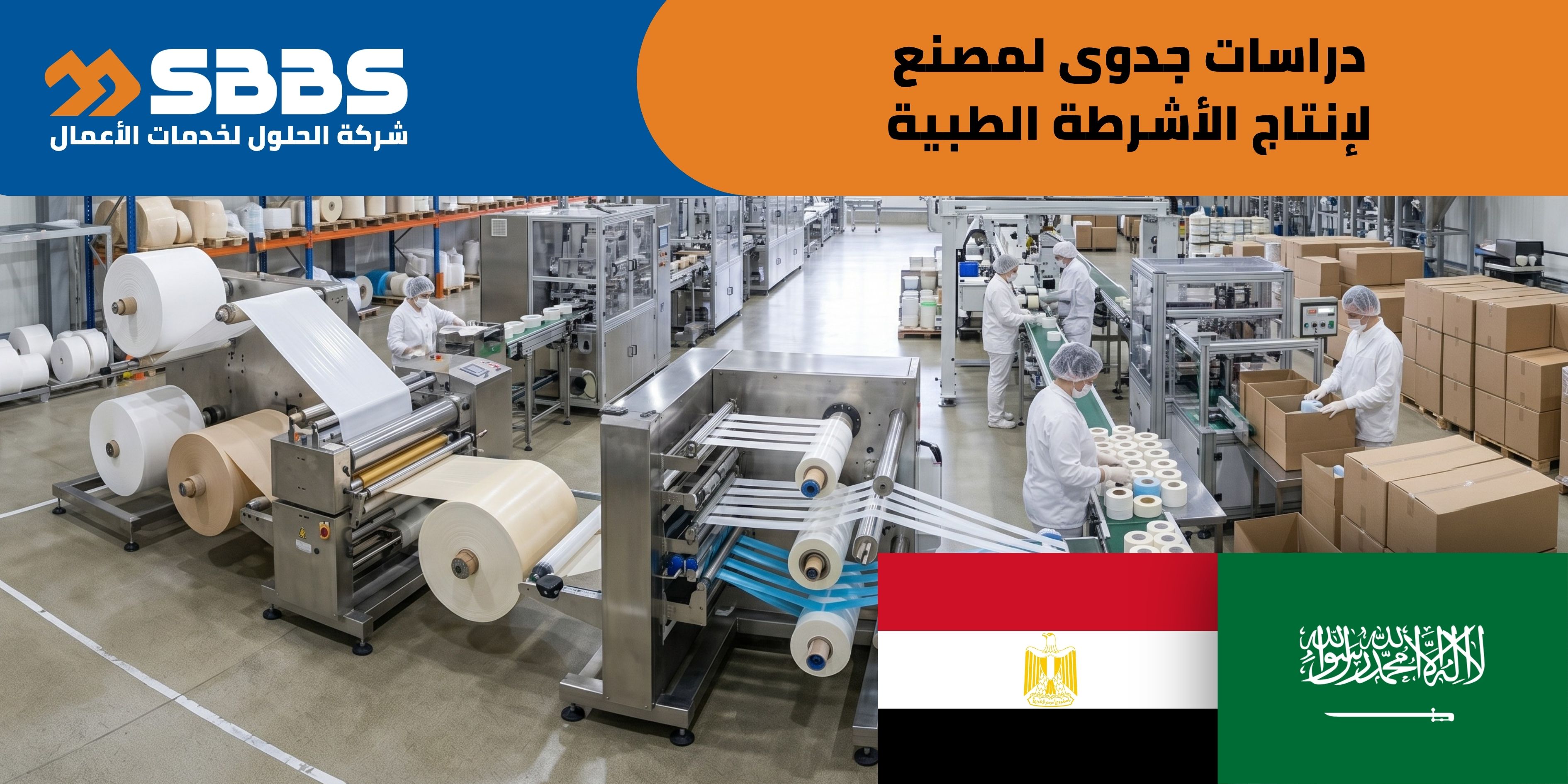 دراسة جدوى مصنع لإنتاج الأشرطة الطبية (السعودية 🇸🇦 / مصر 🇪🇬)